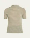 Issey Miyake Khaki Chiffon Twist 3 Top In Kudzu Khaki