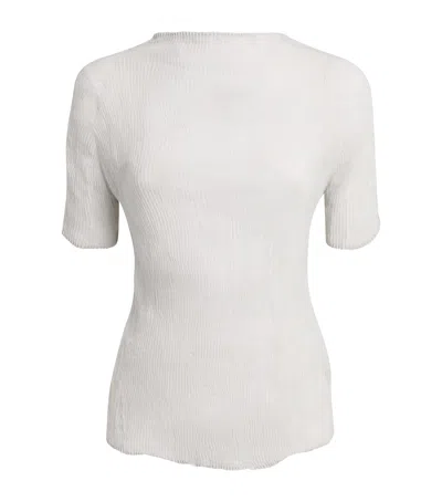 Issey Miyake Chiffon Twist 3 Top In White
