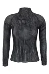 Issey Miyake Black Chiffon Twist-56 Sweater