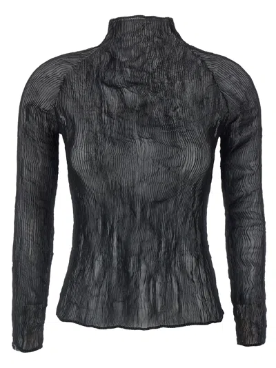 Issey Miyake Chiffon Twist-56 Sweaters And Cardigans Black