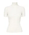 Issey Miyake White Chiffon Twist Bk/wt-56 Turtleneck In White