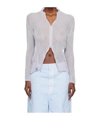 ISSEY MIYAKE CHIFFON TWIST CARDIGAN