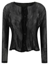 Issey Miyake Chiffon Twist Shirt And Blouse Black In Black