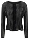 Issey Miyake Chiffon Twist Shirt And Blouse Black In Black