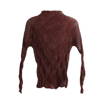 Pre-owned Issey Miyake Chiffon Twist 'dark Brown' | Women's Size 2