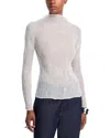 Issey Miyake Chiffon Twist Long Sleeve Top In White
