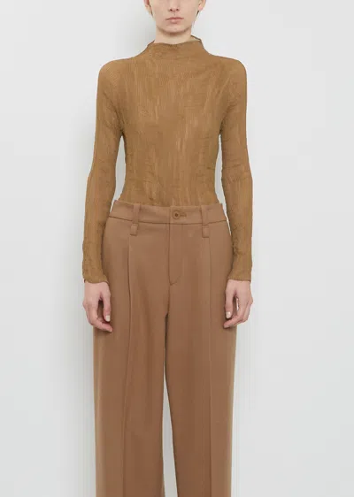 Issey Miyake Chiffon Twist Shirt In Neutral