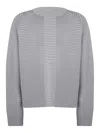 Issey Miyake Circle Knit Cardigan In Grey