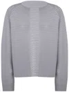 Issey Miyake Circle Knit Cardigan In Grey