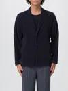 Issey Miyake Coat Homme Plisse'  Men Color Blue In Blue