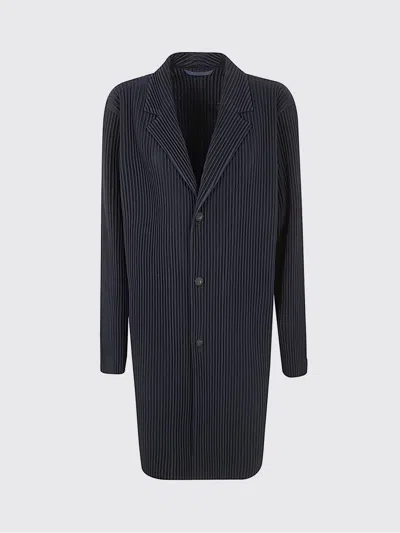 Issey Miyake Coat Homme Plisse'  Men Color Navy In Blue
