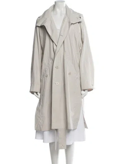 Pre-owned Issey Miyake Coat In Neutral