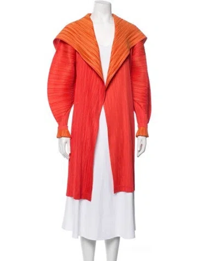 Pre-owned Issey Miyake Coat In Orange