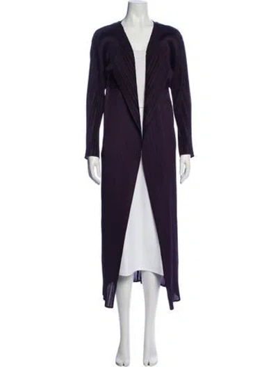 Pre-owned Issey Miyake Coat In Purple