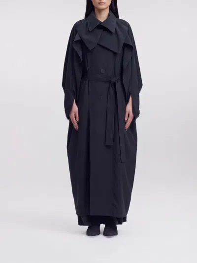 Issey Miyake Coat Woman Color Black