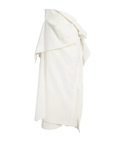 Issey Miyake Collapsing Sculpture Maxi Skirt In Yellow