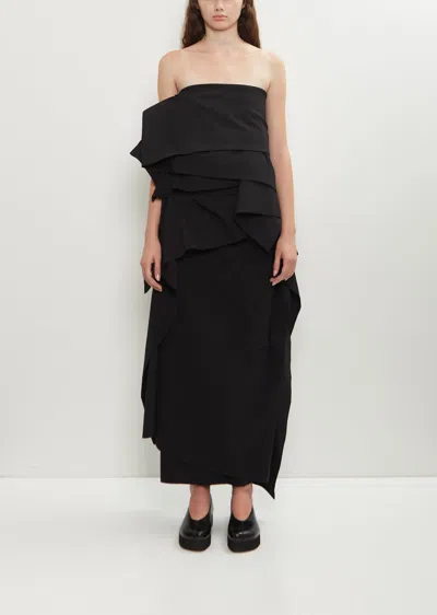 Issey Miyake Collapsing Sculpture Skirt In Black