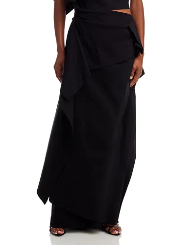 Issey Miyake Collapsing Sculpture Skirt In Black