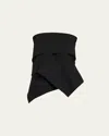 Issey Miyake Collapsing Sculpture Strapless Top In Black