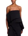Issey Miyake Collapsing Sculpture Strapless Top In Black