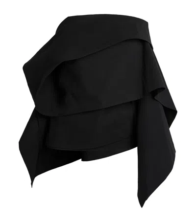 Issey Miyake Collapsing Sculpture Top In Black