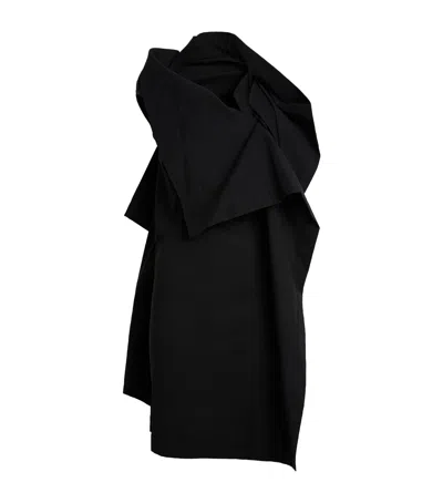Issey Miyake Collapsing Sculpture Tunic Top In Black