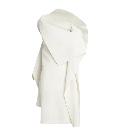 Issey Miyake Collapsing Sculpture Tunic Top In White
