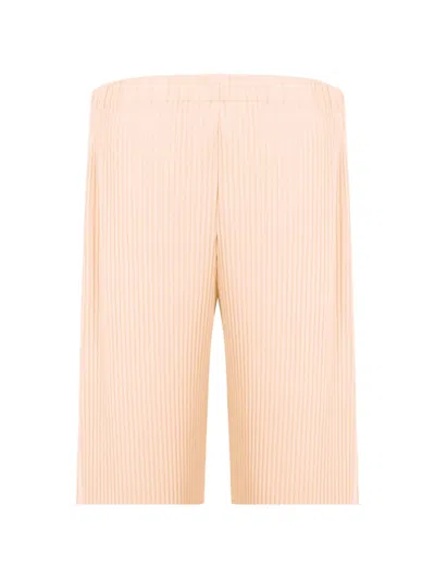 Issey Miyake Color Pleats 2 Shorts In Neutral