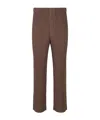 Issey Miyake Pleated Straight-leg Trousers In Brown
