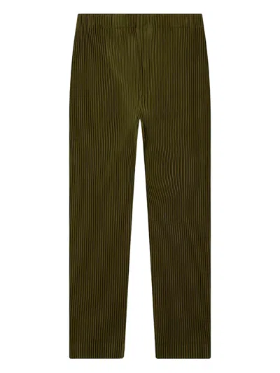 Issey Miyake Color Pleats Pleated Trousers In Green