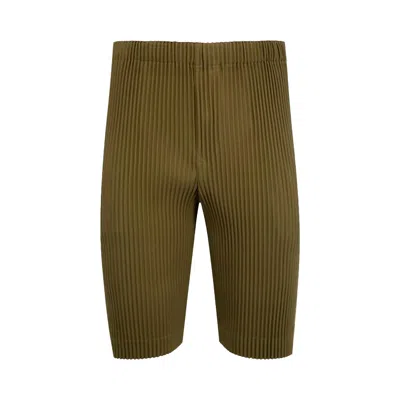 Pre-owned Issey Miyake Color Pleats Shorts 'olive Khaki' | Green | Men's Size 2