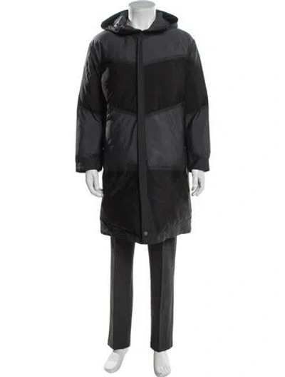 Pre-owned Issey Miyake Colorblock Pattern Parka In Gray