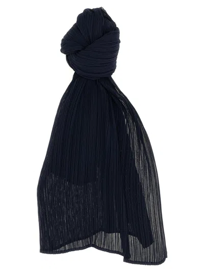 Issey Miyake Colorful Madame-t Small Scarves And Foulards Blue In Black