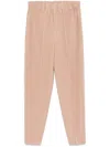 Issey Miyake High-waisted Pleated Trousers With Straight Leg Silhouette In Neutrals