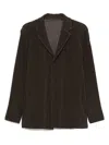 Issey Miyake Brown Tailored Pleats 2 Blazer In Brown