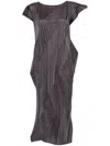 Issey Miyake Cosmic Rays Midi Dress In 黑色