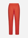 ISSEY MIYAKE COTTON-BLEND KNIT TROUSERS