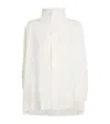 Issey Miyake Cotton Button-shoulder Oversized Shirt In Grey