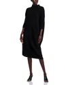Issey Miyake Cotton Cashmere Knit Dress In Black