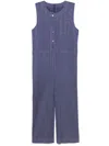 Issey Miyake Cotton Denim Jumpsuit In Blue