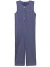 Issey Miyake Cotton Denim Jumpsuit In Blue