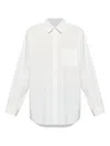 Issey Miyake Shirt With Spread Collar And Chest Patch Pocket In White