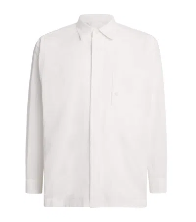 Issey Miyake Cotton Side Entry-pocket Shirt In Gray
