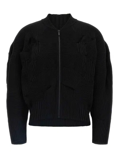 ISSEY MIYAKE CÁRDIGAN - NEGRO