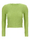 Issey Miyake Jellyfish Pleats Sweaters And Cardigans Green