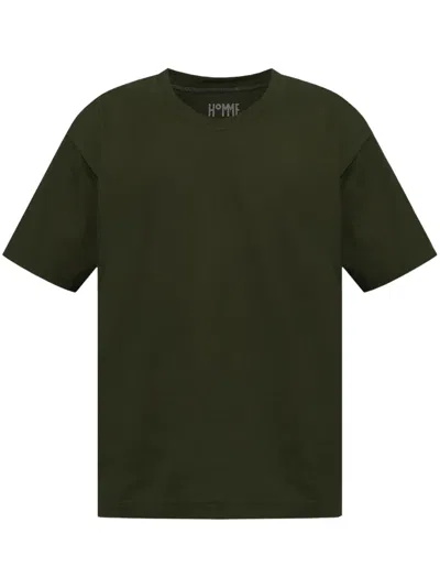 Issey Miyake Crew-neck Cotton T-shirt In Green