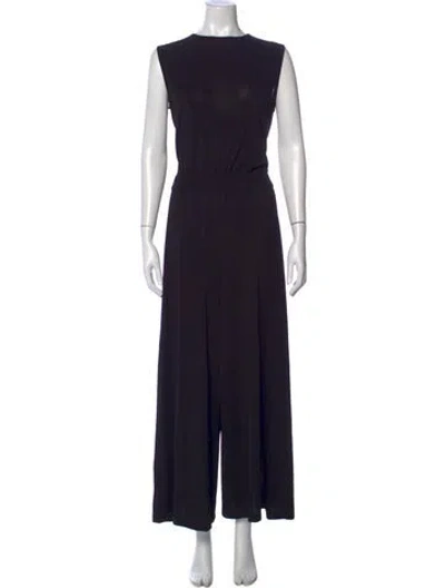 Pre-owned Issey Miyake Crew Neck Jumpsuit In Black