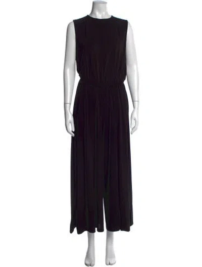 Pre-owned Issey Miyake Crew Neck Jumpsuit In Black