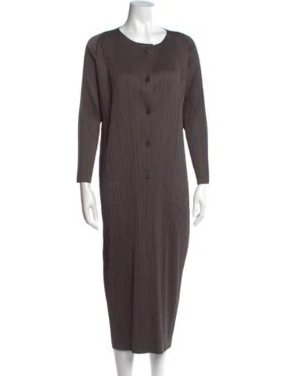 Pre-owned Issey Miyake Crew Neck Long Dress In Multi