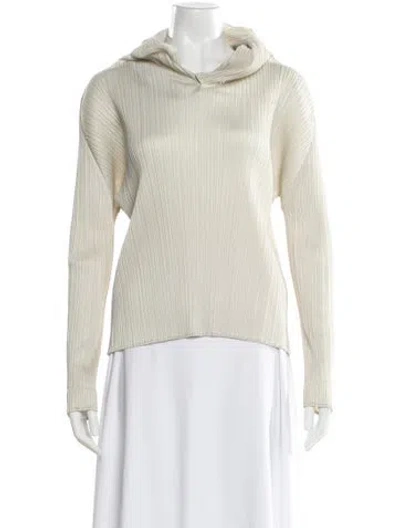 Pre-owned Issey Miyake Crew Neck Long Sleeve Hoodie In Neutral